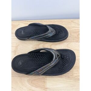 Kenkoh Black Massage Sandals Flip Flops Reflexology Comfort Women Size 7 #14